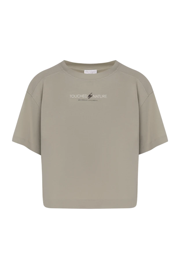 T-shirt for women beige made of cotton