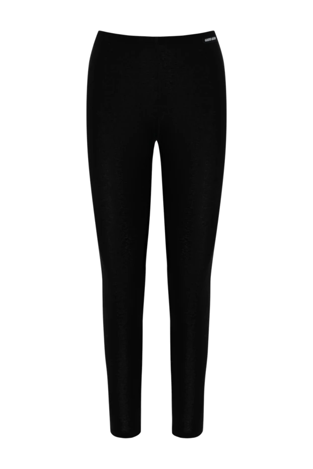 Miu Miu woman women's black silk leggings buy with prices and photos 180366 - photo 1