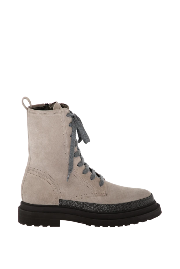 Brunello Cucinelli women's gray suede boots 180368 - photo 1