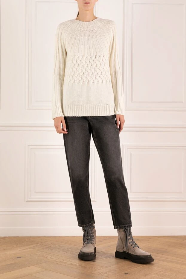 Brunello Cucinelli women's gray jeans made of cotton 180383 - photo 2