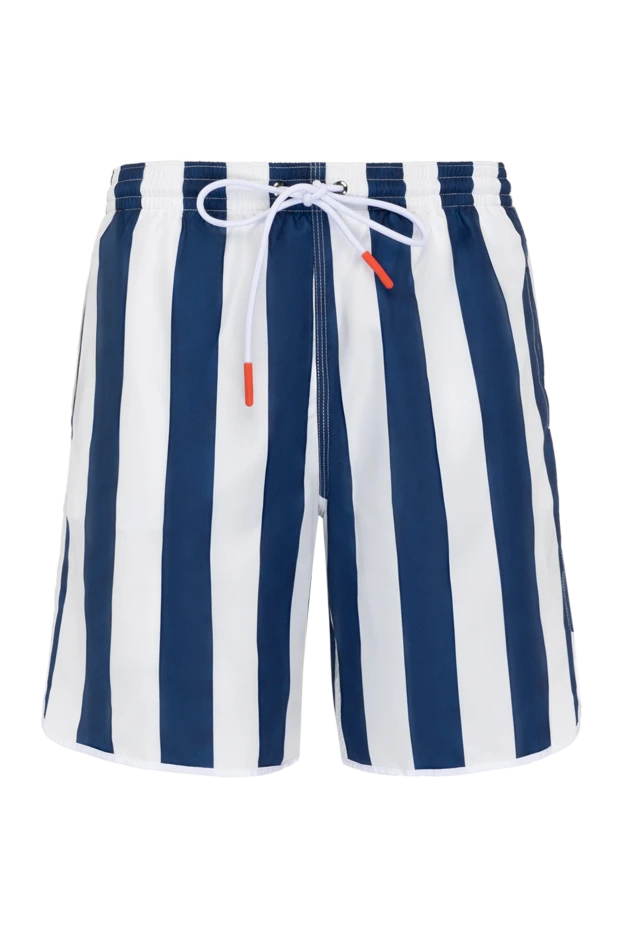 Isaia men's beach shorts blue with stripes 180416 - photo 1