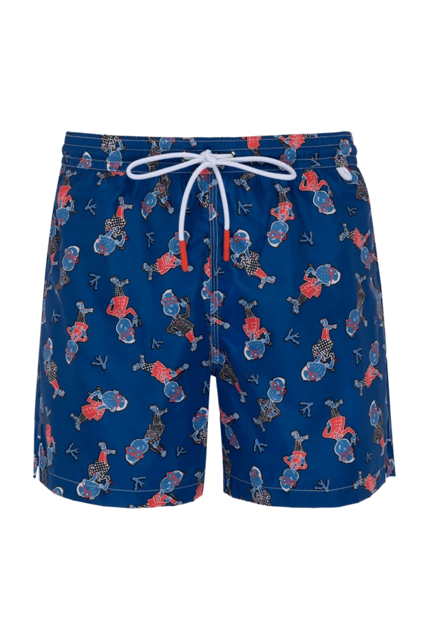 Isaia beach shorts for men blue with men 180419 - photo 1