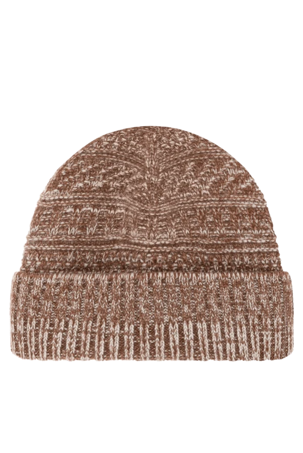 Men's knitted brown cashmere hat