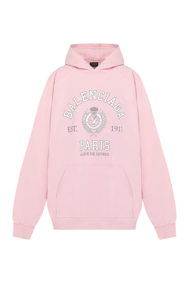 Balenciaga oversized hoodie for women pink with logo 180455 - photo 1