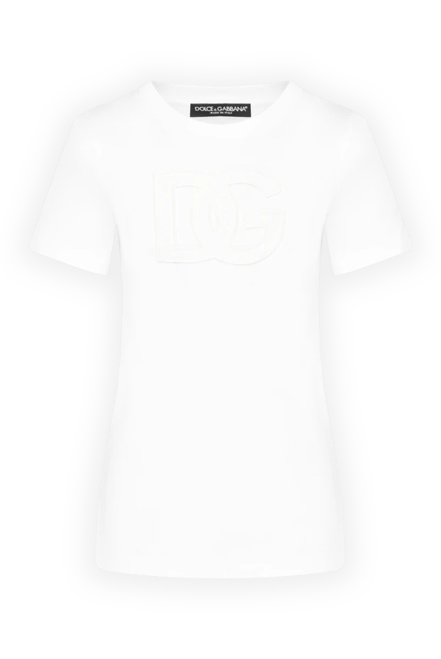 Dolce & Gabbana white women's t-shirt made of cotton 180472 - photo 1