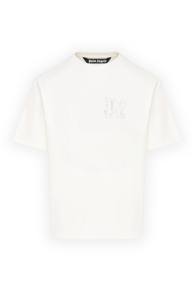 Palm Angels men's white t-shirt with logo 180479 - photo 1