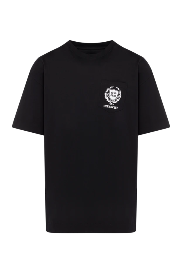 Men's black T-shirts with a pocket