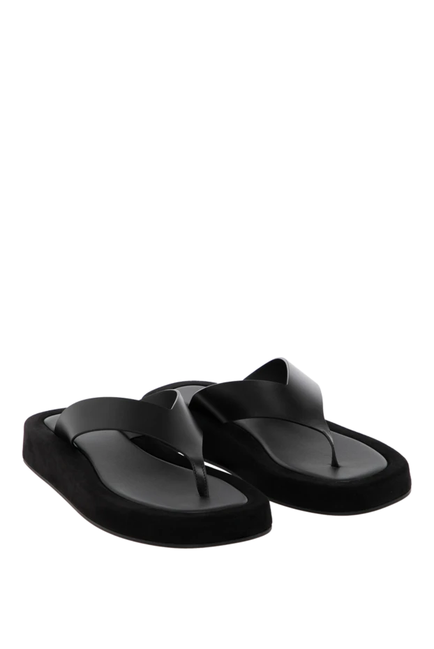 The Row woman women's black slippers made of suede and genuine leather buy with prices and photos 180497 - photo 2