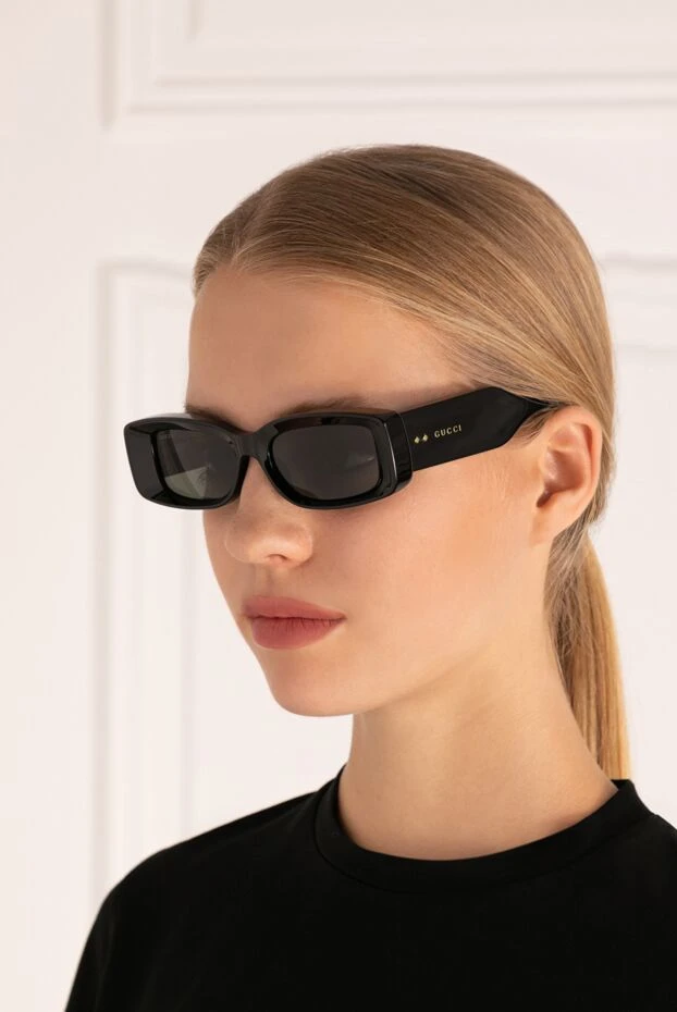 Gucci woman women's sunglasses, black, plastic 180507 - photo 2