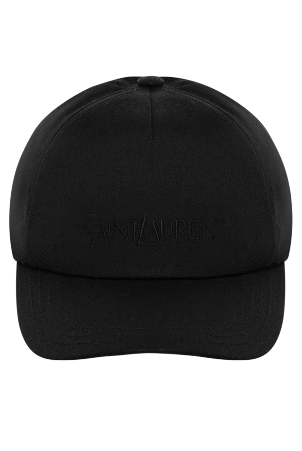 Saint Laurent men's black cap made of cotton 180517 - photo 1