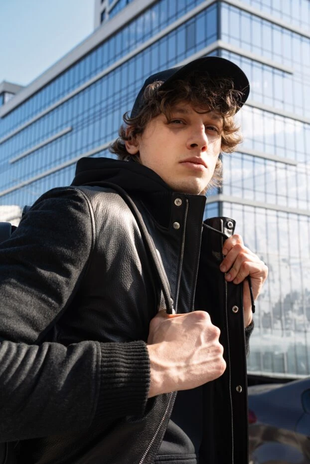 Saint Laurent men's black baseball cap with a simple design and subtle embroidery to match the fabric 180517 - photo 2