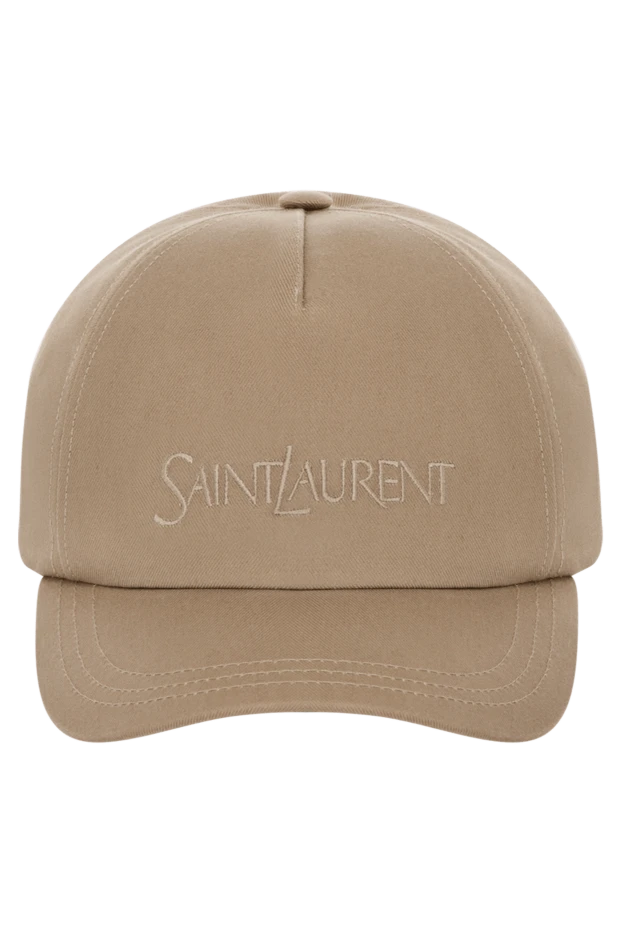 Saint Laurent man men's beige cotton cap 180518 - photo 1