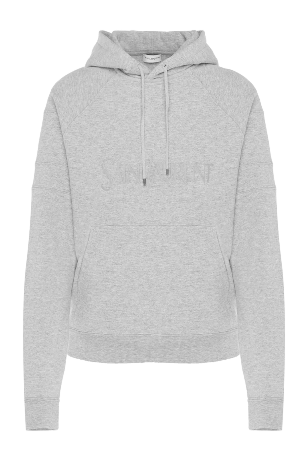 Saint Laurent hoodie for women gray with logo 180519 - photo 1