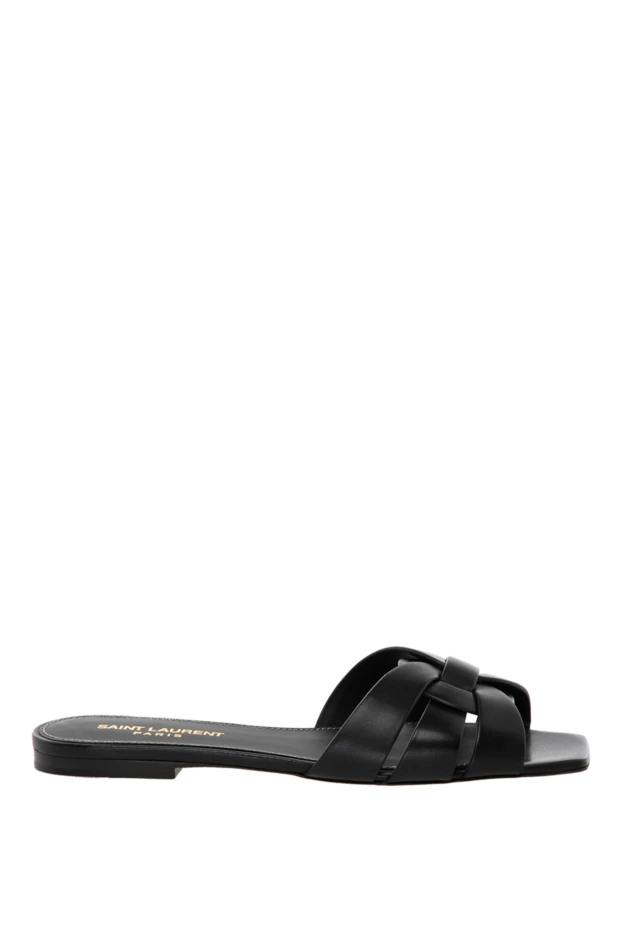 Saint Laurent women's black sandals made of genuine leather 180523 - photo 1