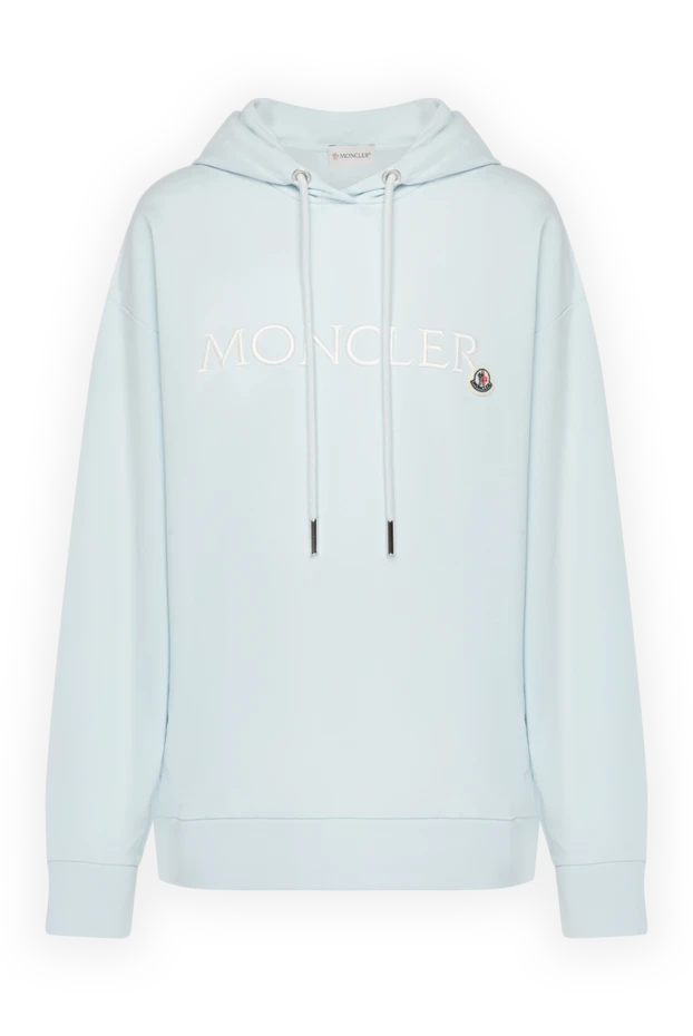 Moncler hoodie for women blue with logo 180525 - photo 1