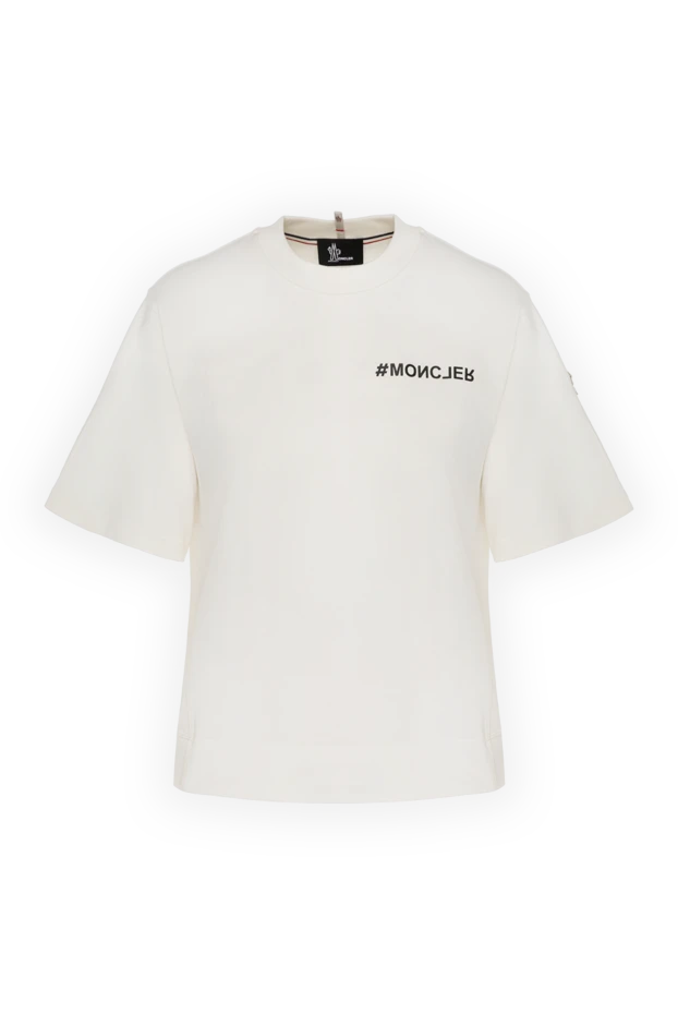 Moncler white women's t-shirt with logo 180527 - photo 1