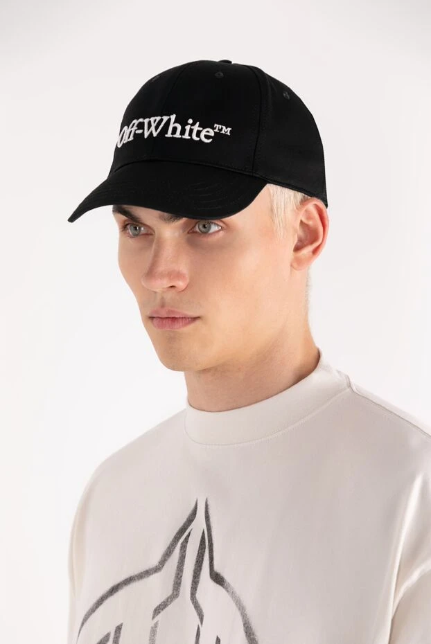 Off-White man men's black cotton cap buy with prices and photos 180540 - photo 2