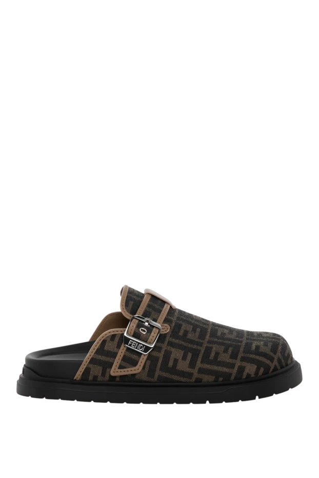 Fendi brown men's slippers with logo 180563 - photo 1