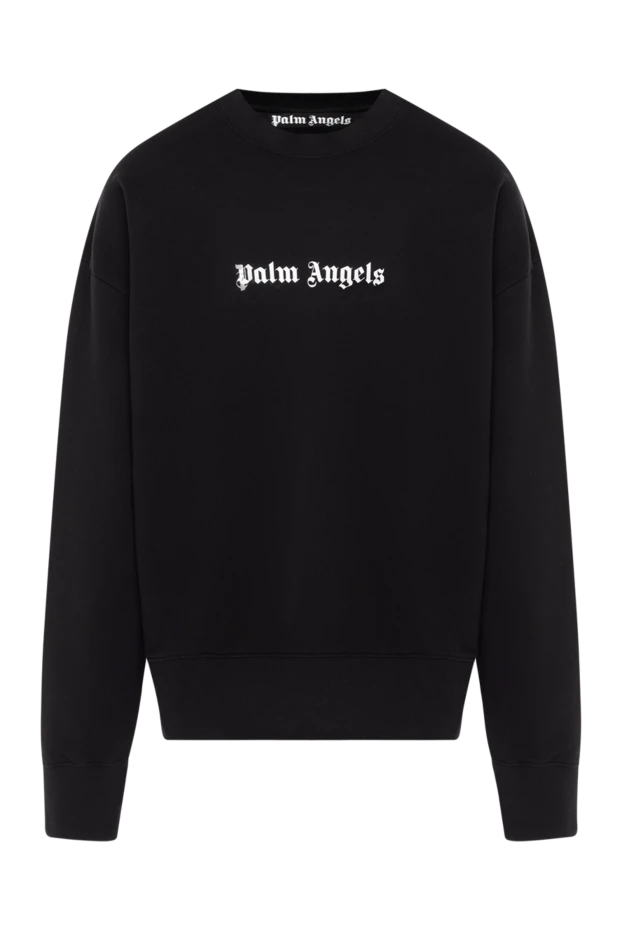 Palm Angels sweatshirt for men black with cotton logo 180594 - photo 1