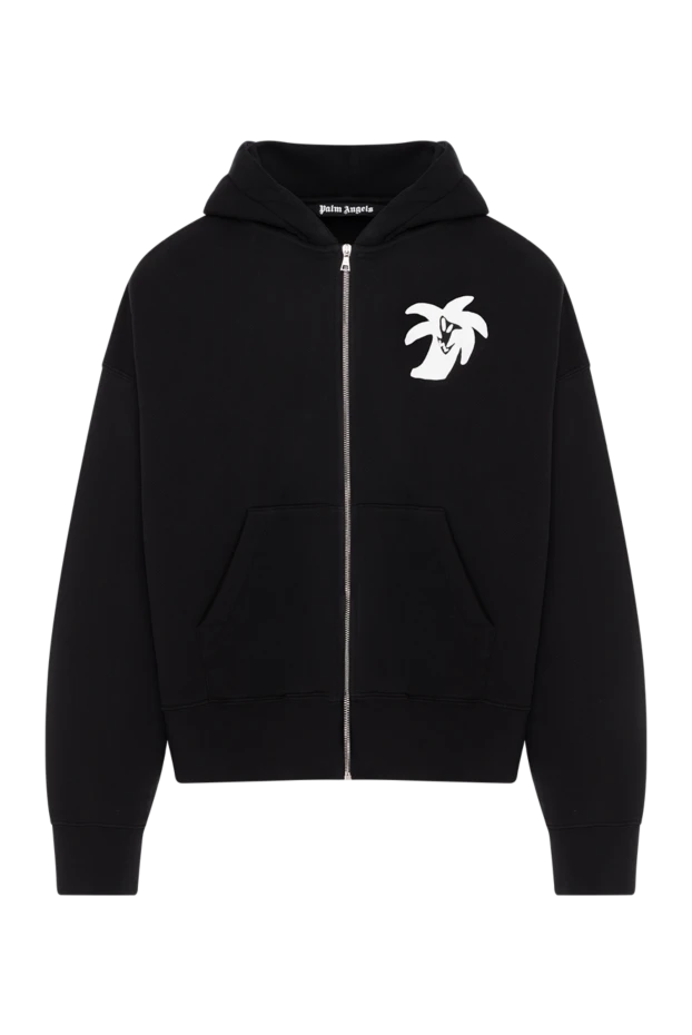 Palm Angels black men's sweatshirt with a hood 180596 - photo 1