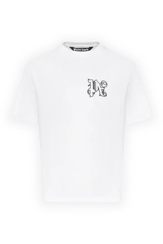 Palm Angels men's white t-shirt with logo 180598 - photo 1