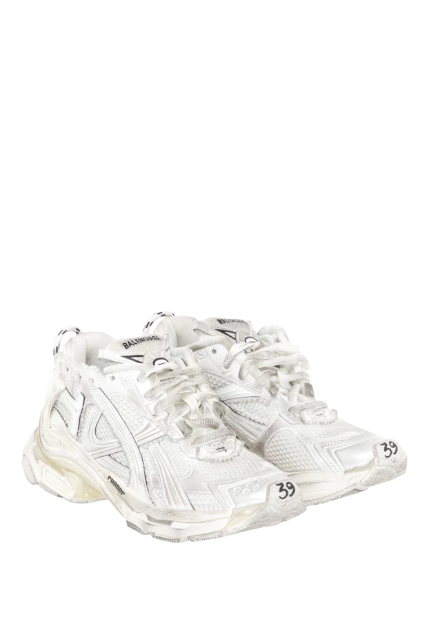 Balenciaga woman women's runner sneakers white with a worn effect 180599 - photo 3