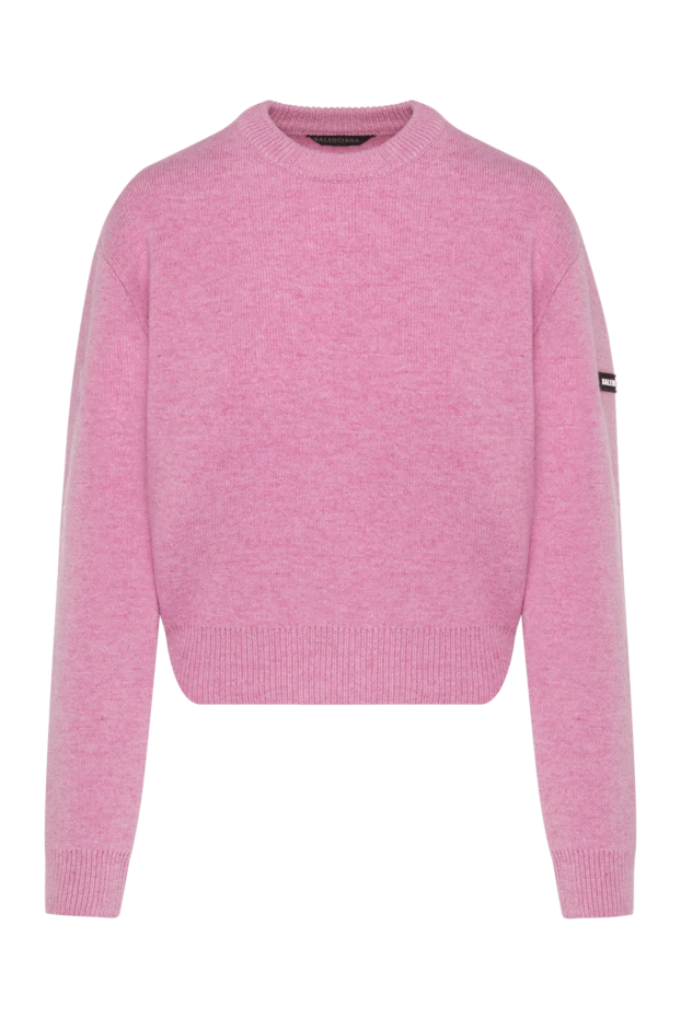 Balenciaga women's pink jumper with logo 180604 - photo 1