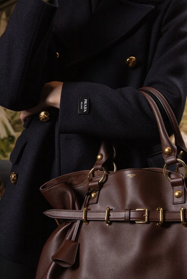 Prada women's trench coat made of wool blue 180616 - photo 3