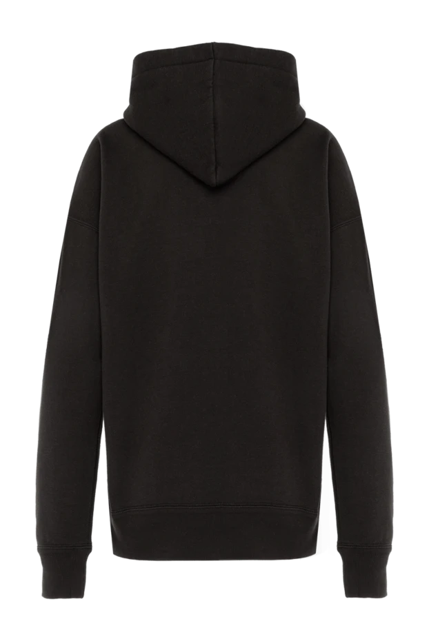 Жіноче сіре худі oversize з білим логотипом - фото 2