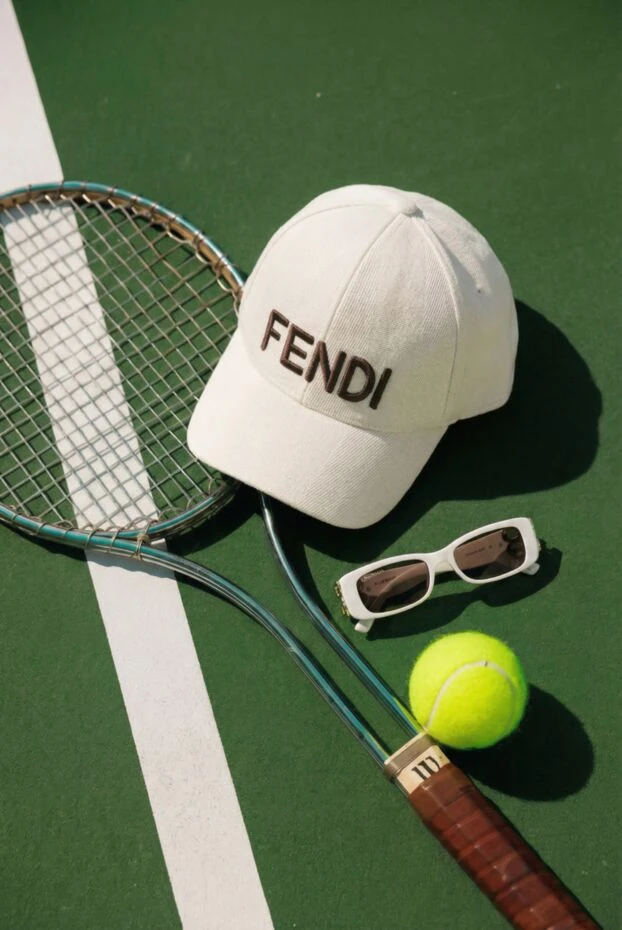 Fendi fendi light beige textile cap with a black logo 180637 - photo 2