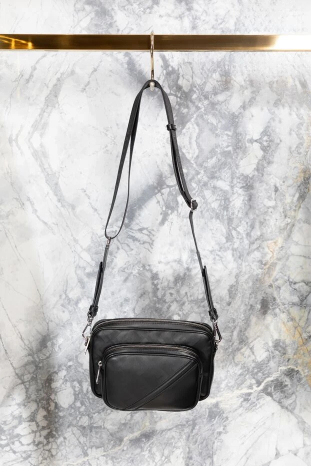 Fendi diagonal men's shoulder bag black 180641 - photo 2