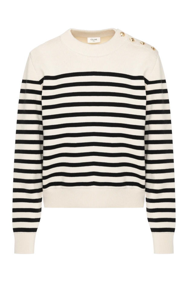 Celine women's beige striped jumper 180647 - photo 1