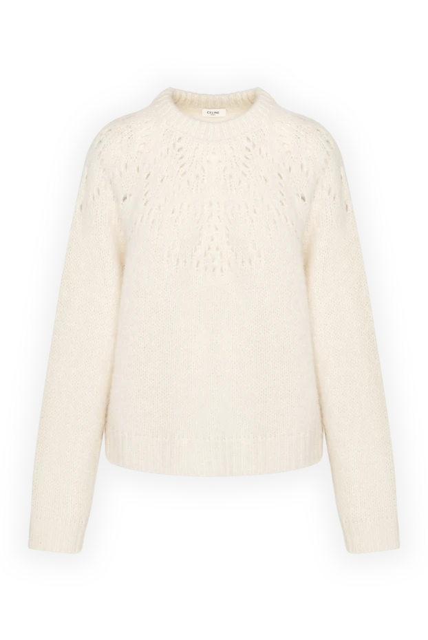 Celine white women's sweater in diamonds 180648 - photo 1