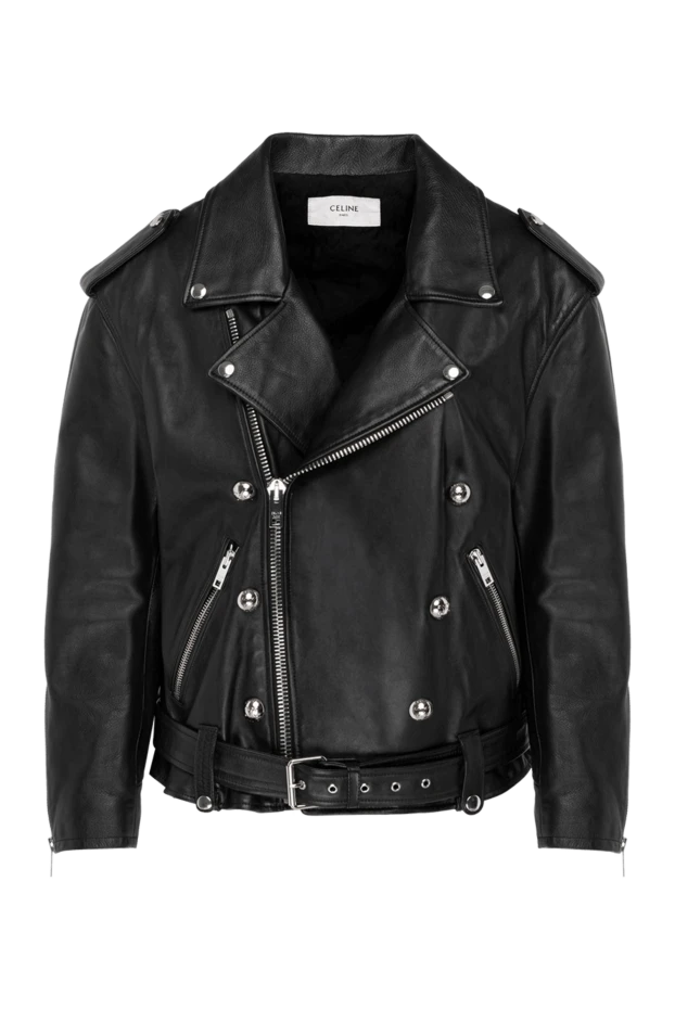 Celine woman women's black jacket made of genuine leather buy with prices and photos 180655 - photo 1