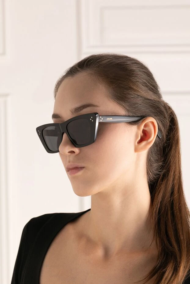 Celine woman black plastic sunglasses 180657 - photo 2