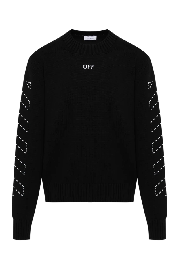 Black men's jumper with a large pattern