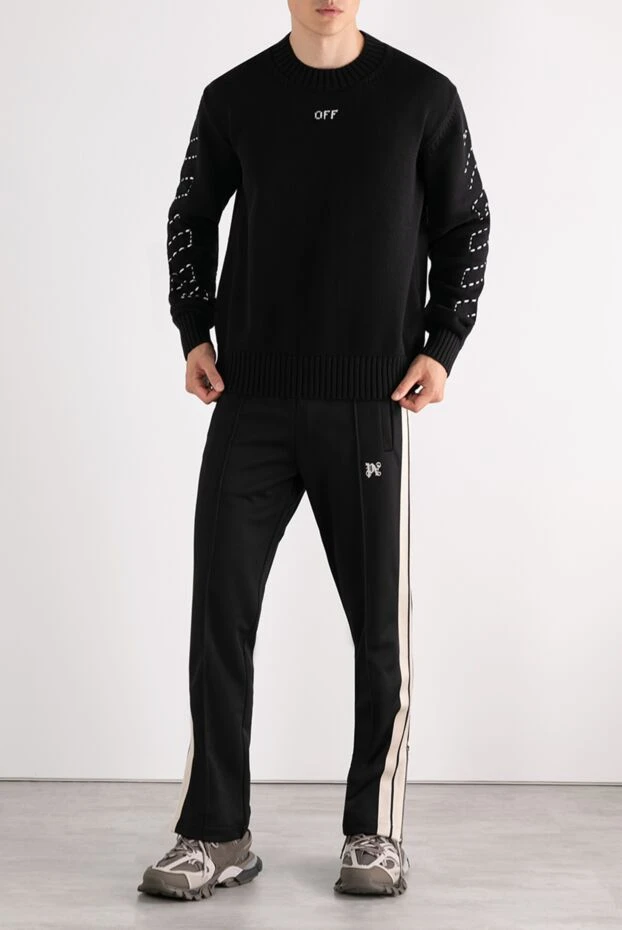 Off-White black men's jumper with a large pattern 180671 - photo 2