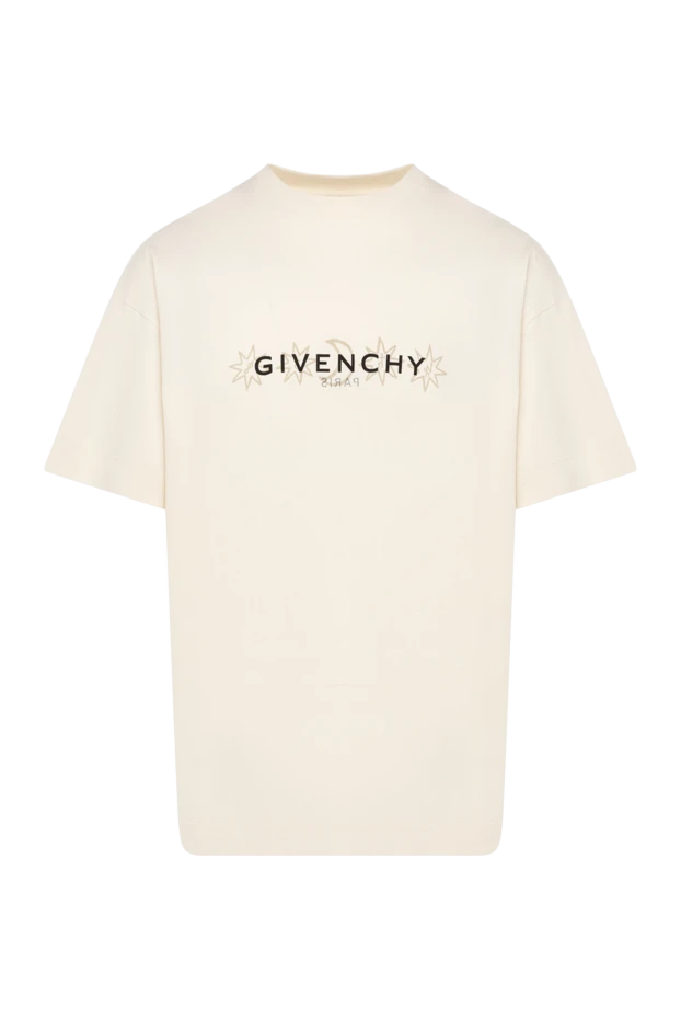 Givenchy футболки мужские желтые с логотипом 180691 - фото 1