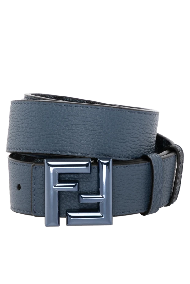 Fendi men's blue belt made of genuine leather 180706 - photo 1