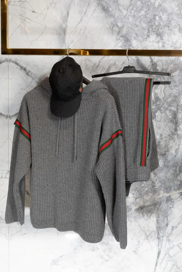 Gucci men's walking suit in gray with ribbing 180709 - photo 3