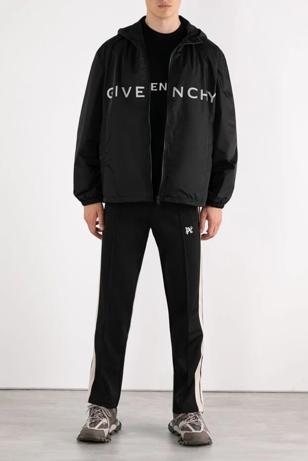 Givenchy hooded jacket for men black with a large logo 180719 - photo 2