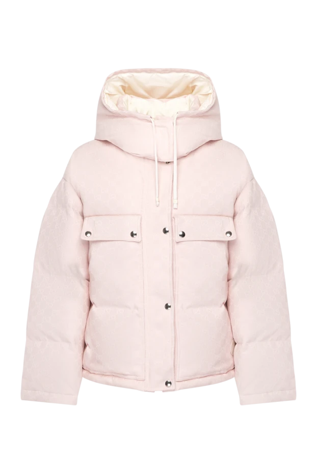 Gucci women's pink down jacket with cotton textile padding 180723 - photo 1