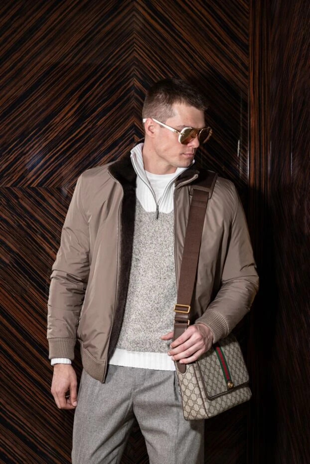 Gucci beige men's shoulder bag with logo 180727 - photo 2