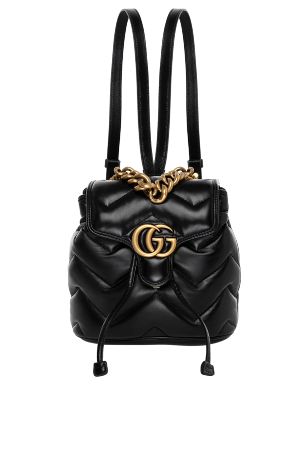 Miniature backpack GG Marmont black for women