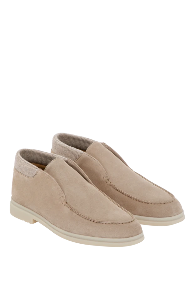 Loro Piana man men's beige nubuck loafers 180746 - photo 2