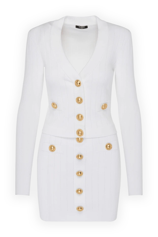 Balmain white knitted suit with skirt 180761 - photo 1