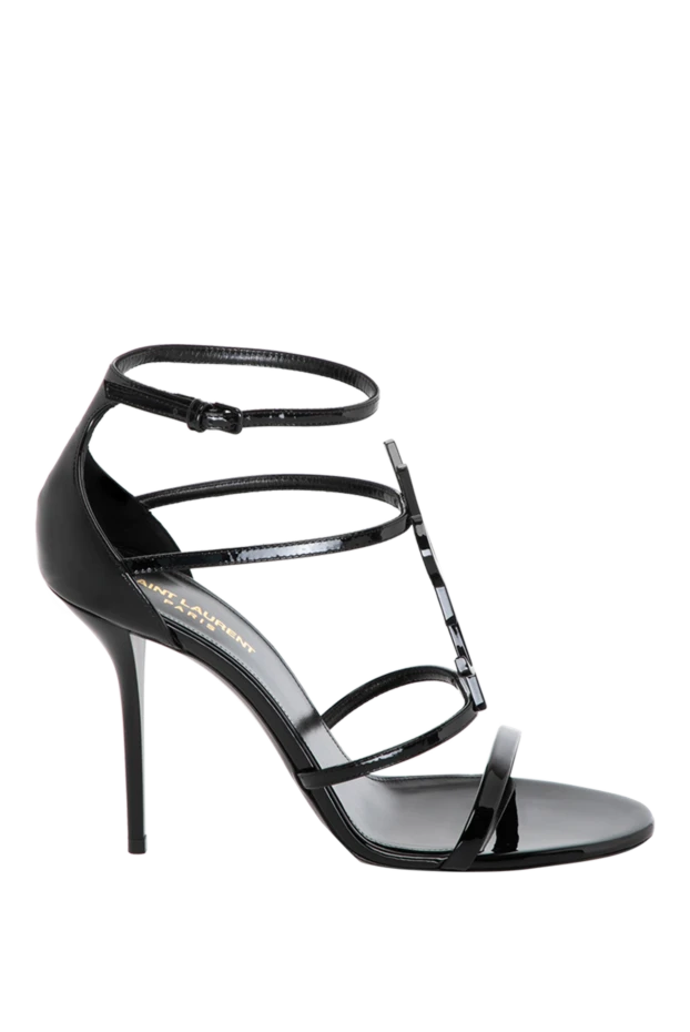 Saint Laurent women's black leather stiletto heeled sandals 180790 - photo 1