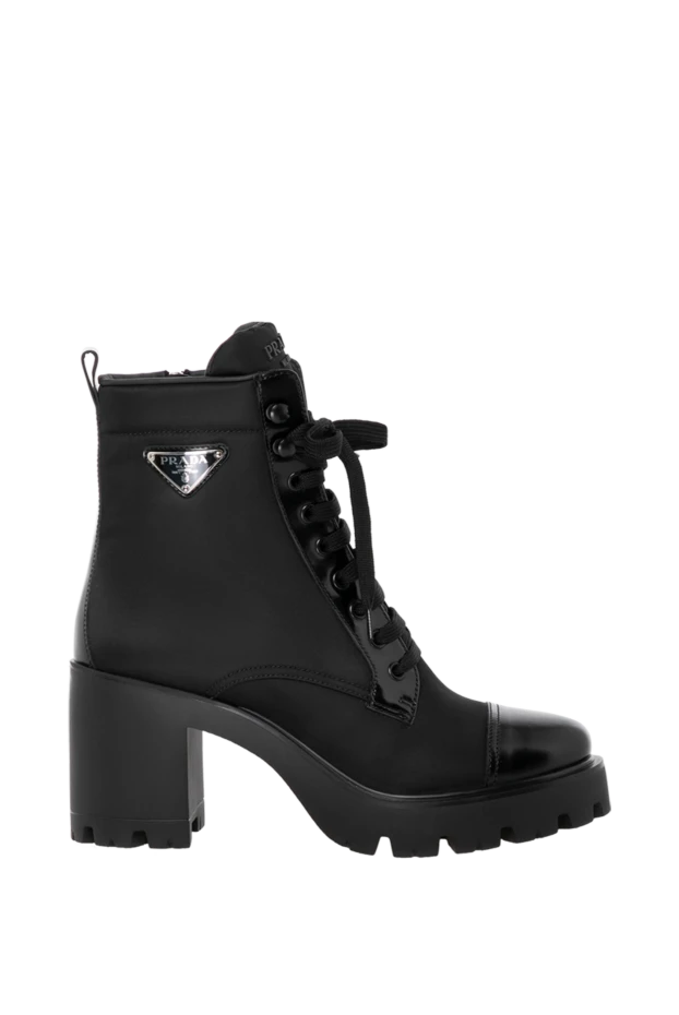 Prada women's nylon high-heeled boots black 180802 - photo 1