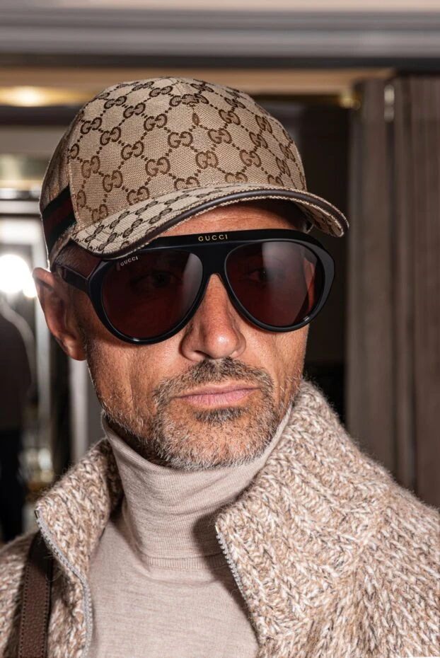 Gucci кепка мужская бежевая 180823 - фото 3