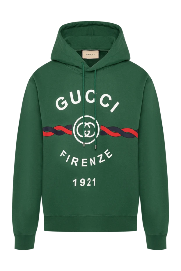 Gucci green men's hoodie with logo 180827 - photo 1